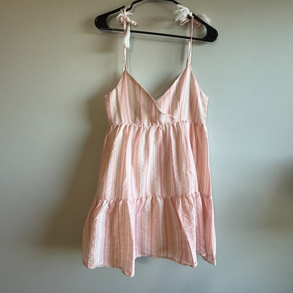 Striped Babydoll Mini Dress - Picture 2 of 6